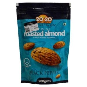 20-20 Badam Roasted & Salted - 200gm - Image 1